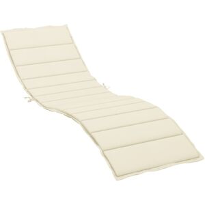 vidaXL Cuscino per Lettino Crema 200x70x3 cm in Tessuto Oxford