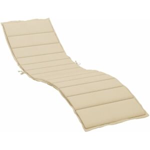 vidaXL Cuscino per Lettino Beige 200x70x3 cm in Tessuto Oxford