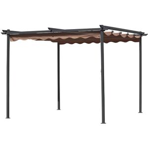 Pergola Acciaio Con Telo Retrattile Mt 3x3x2,2h Cod. 91935