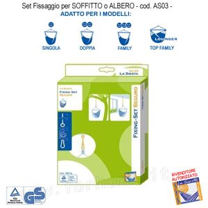 Fissaggio Per Amache Sospese Pensili Kit Per Soffitto O Albero As03 (Fs)