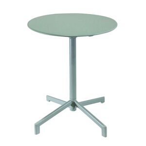 Milani Home tavolo da giardino in metallo diametro 60 di design moderno industrial cm diame Verde Menta 60 x 74 x 60 cm