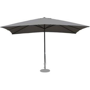 Milani Home Ombrellone Da Giardino 3x4 Palo Laterale A Braccio Decentrato Nero, Telo grigio Antracite 300 x 250 x 400 cm