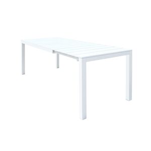 Milani Home tavolo da giardino in alluminio allungabile per esterno cm 148/214 x 85 x 75,5 h Bianco 149 x 75.5 x 85 cm