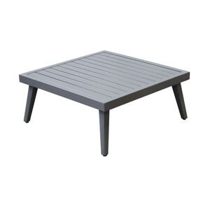 Milani Home tavolino per salotto modulare di design per esterno giardino cm 68 x 68 x 30 h Antracite 68 x 71 x 76 cm