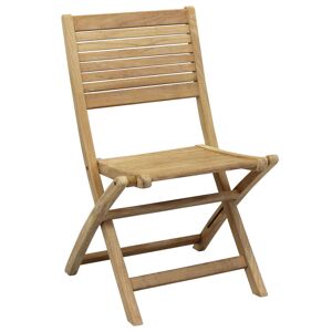 Milani Home Sedia Da Giardino Pieghevole In Legno Di Teak Marrone 42 x 85 x 51 cm