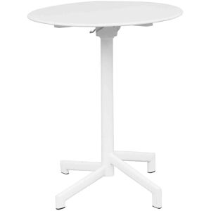 Milani Home Tavolo Alto In Metallo Per Bar Da Esterno Giardino Con Piano Ribaltabile, Cm di Bianco 60 x 74 x 60 cm