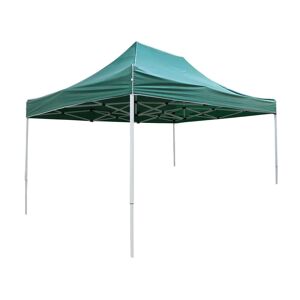 Milani Home Gazebo Pieghevole Professionale 3x4,5 In Metallo Telo Verde Chiudibile Per Merc Verde 290 x 325 x 440 cm