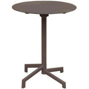 Milani Home Tavolo In Metallo Per Bar Da Esterno Giardino Con Piano Ribaltabile, Cm diametr Taupe 60 x 74 x 60 cm