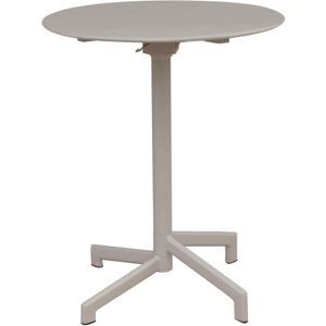 Milani Home Tavolo In Metallo Per Bar Da Esterno Giardino Con Piano Ribaltabile, Cm diametr Tortora 60 x 74 x 60 cm