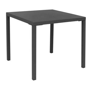 Milani Home Tavolo Quadrato Fisso In Ferro Nero 80x80 Per Esterno Giardino, Portico, Ristor Antracite 80 x 73 x 80 cm