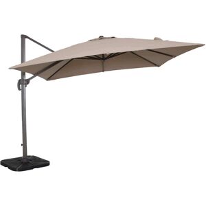 Milani Home Ombrellone Da Giardino 3x4 Palo Laterale Taupe, Telo Tortora Per Esterno, Risto Taupe 328 x 274 x 393 cm