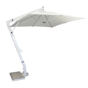 Milani Home Ombrellone Da Giardino 3x3 Palo Laterale Bianco Per Esterno Ristorante Gelateri Bianco 300 x x 300 cm