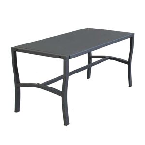 Milani Home Tavolino In Ferro Nero Per Esterno Giardino, Portico, Ristorante, Gelateria Bar Antracite 92 x 45 x 45 cm