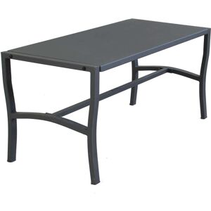 Milani Home Tavolino In Ferro Nero Per Esterno Giardino, Portico, Ristorante, Gelateria Bar Antracite 92 x 45 x 45 cm