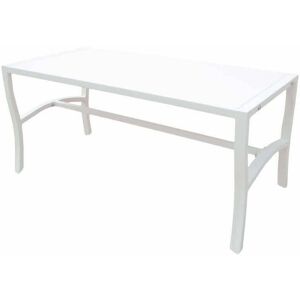 Milani Home Tavolino In Ferro Bianco Per Esterno Giardino, Portico, Ristorante, Gelateria B Bianco 92 x 45 x 45 cm