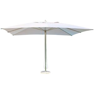 Milani Home Ombrellone Da Giardino 3x4 Palo Centrale In Alluminio Per Esterno Ristorante Ge Grigio chiaro 300 x 270 x 400 cm