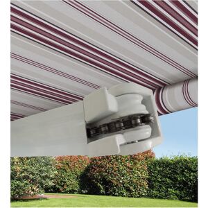 Tecnomat TENDA DA SOLE A BARRA QUADRA RIGATO BORDEAUX BRACCIO CON CATENA 295x200 cm (LxP)