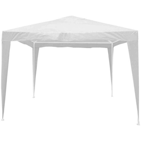 milani home gazebo 2x3 telo bianco struttura in metallo per esterno giardino, ristorante, g bianco 200 x 245 x 300 cm