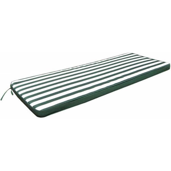 milani home cuscino 150 riga verde con doppia cucitura per panca o dondolo 3 posti per este verde 150 x 4 x 45 cm