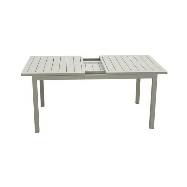 amicasa ls-et-15 tavolo allungabile da giardino rettangolare in alluminio 148/209x90 cm colore bianco - ls-et-15 orion