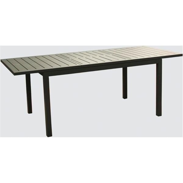 amicasa ls-et-15 tavolo da giardino rettangolare 148/209x90 cm allungabile in alluminio colore antracite -ls-et-15 orion