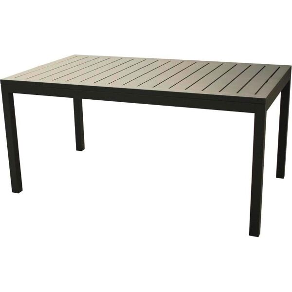 amicasa ls-et-15 tavolo allungabile da giardino rettangolare in alluminio 202/263x100 cm colore antracite -ls-et-15 milos