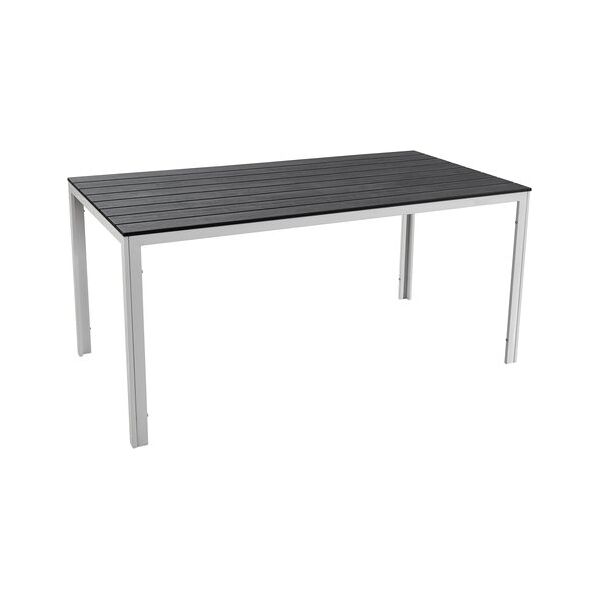 amicasa sak-156 tavolo da giardino rettangolare in metallo 156x78 cm colore antracite bianco roma - sak-156