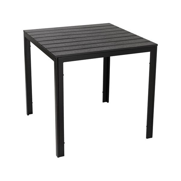 amicasa sla-78 tavolino da giardino esterno quadrato in plastica 78x78 cm colore antracite - sla-78 milano