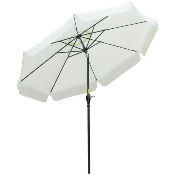 dechome 157bg84d ombrellone da giardino Ø2.7 mt in alluminio telo in poliestere colore beige - 157bg84d