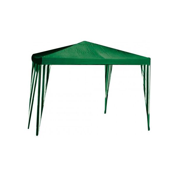 dechome mt22bv gazebo giardino 3x3 mt telo in poliestere colore verde bianco - tropikana