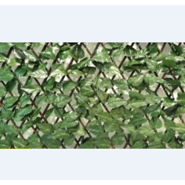 dechome 476844 finta siepe 8 pezzi parete verde estensibile per esterni in legno e poliestere 200x100cm - 476844