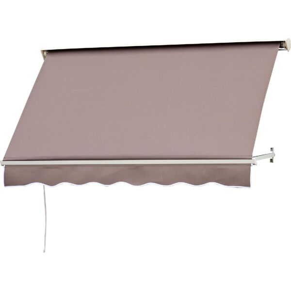 dechome 6951 tenda da sole da esterno a bracci avvolgibile 180×70 cm colore marrone - 6951