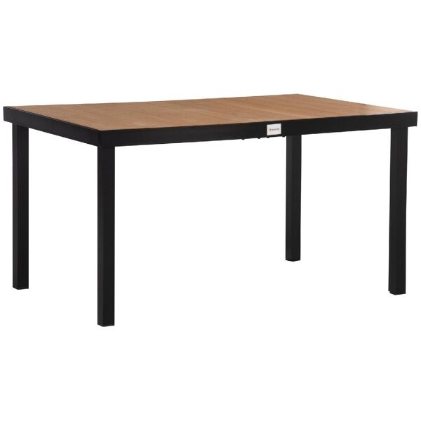 dechome 917nd84b tavolo da giardino rettangolare in alluminio e plastica 140x90x74h cm colore nero legno - 917nd84b