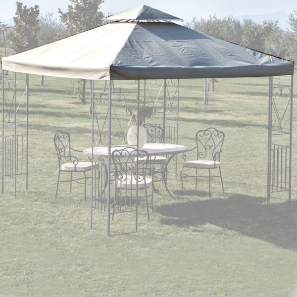 giardini del re top copertura 3x3 beige copertura gazebo 3x3 mt top in poliestere colore ecrù - 3133