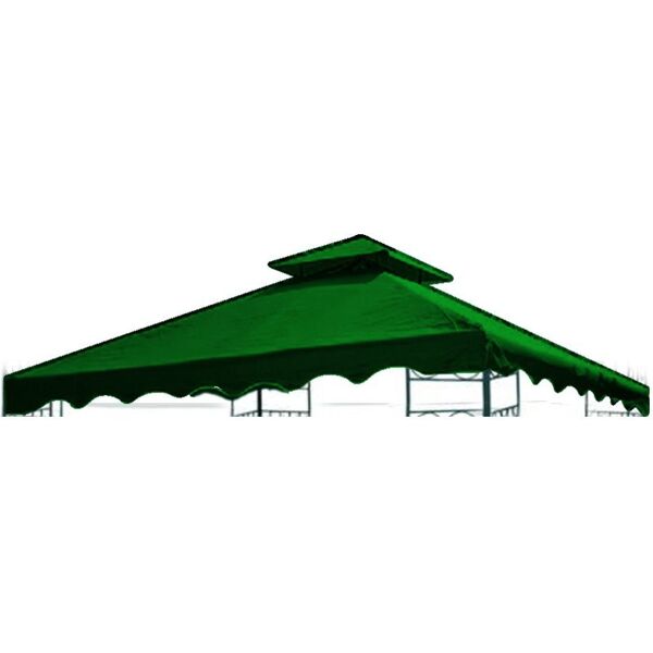 giardini del re top copertura 3x3 verde copertura gazebo 3x3 mt top in poliestere colore verde - yf-3137r