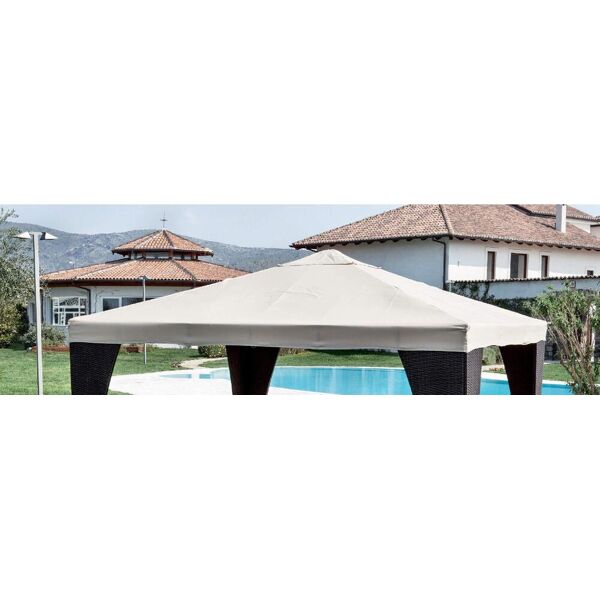 giardini del re top copertura legno 3x3 bianco copertura gazebo 3x3 mt top in poliestere 160 g/mq colore bianco