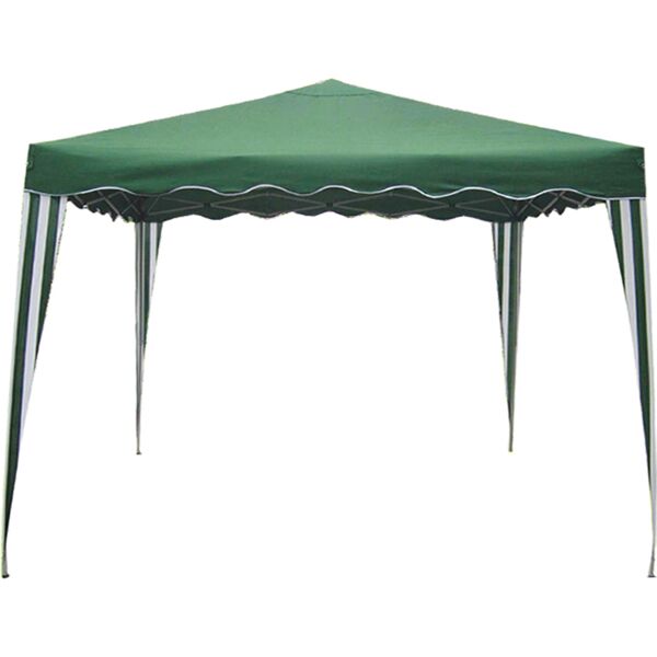 lifeingarden fg-033-green gazebo giardino 3x3 mt in acciaio copertuta top in polietilene colore verde - fg-033-green sumter