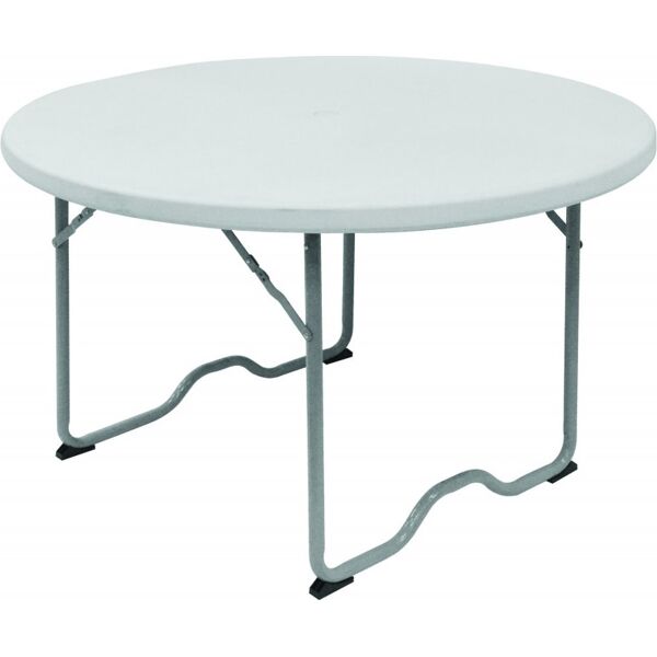 nbrand 38 tavolo da giardino pieghevole rotondo in polipropilene Ø115x74 cm colore bianco - campinground