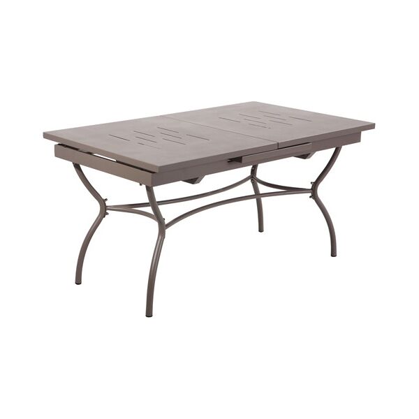 nbrand 41 tavolo allungabile da giardino rettangolare in acciaio 150/200x90x71h cm colore grigio - family