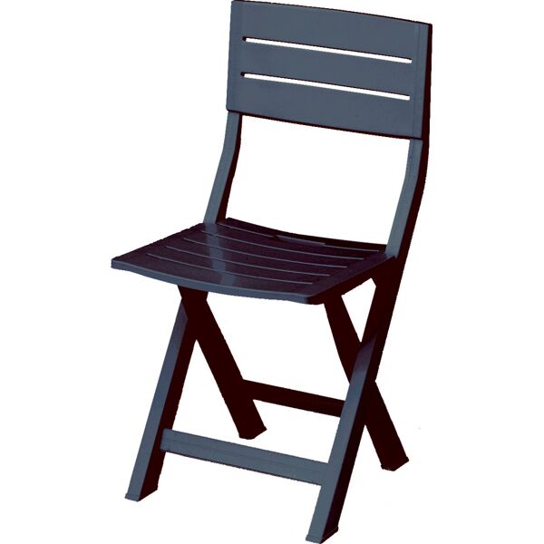 nbrand 801284003749 sedia pieghevole da giardino set 4 pezzi in resina colore antracite - 801284003749