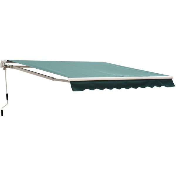 vivagarden 100110005g tenda da sole da esterno a bracci avvolgibile 250x200 cm per porta colore verde - 100110005g