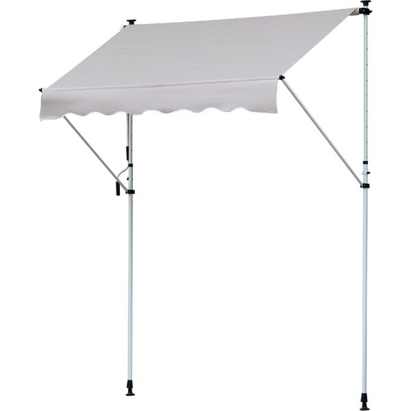 vivagarden 183v tenda da sole da esterno a bracci avvolgibile 400x120 cm per porta colore kaki - 183v