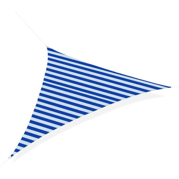 vivagarden 231bu840 vela triangolare ombreggiante 5x5x5 mt colore a righe bianco/blu - 231bu840