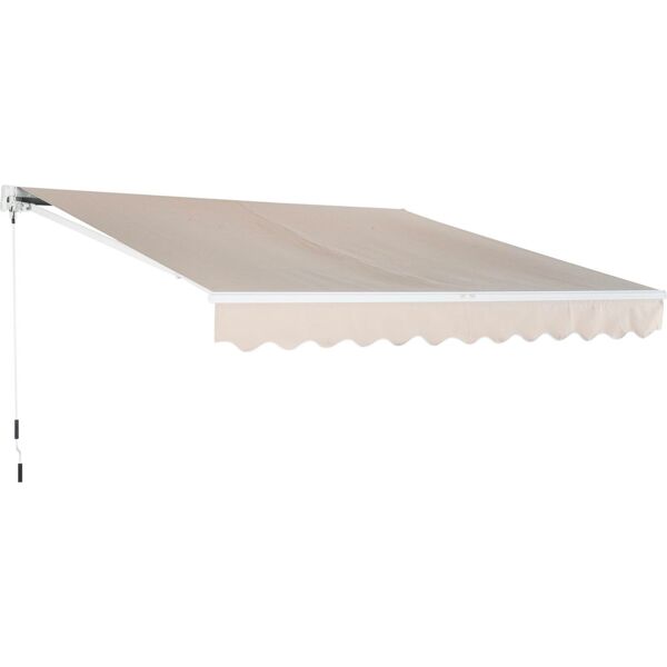 vivagarden 840150cg tenda da sole da esterno a bracci avvolgibile 300x250 cm per porta colore beige - 840150cg