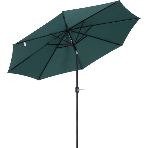 vivagarden 840070gn ombrellone da giardino 3x3 mt in metallo apertura a manovella e testa inclinabile - 840070gn