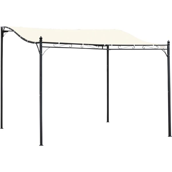 vivagarden 84c038 gazebo tenda parasole con telo in poliestere impermeabile crema 297x297 cm - 84c038