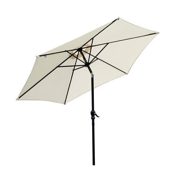 vivagarden 84d03dcg ombrellone da giardino 2.7x2.7 mt in alluminio telo in poliestere colore bianco - 84d03dcg