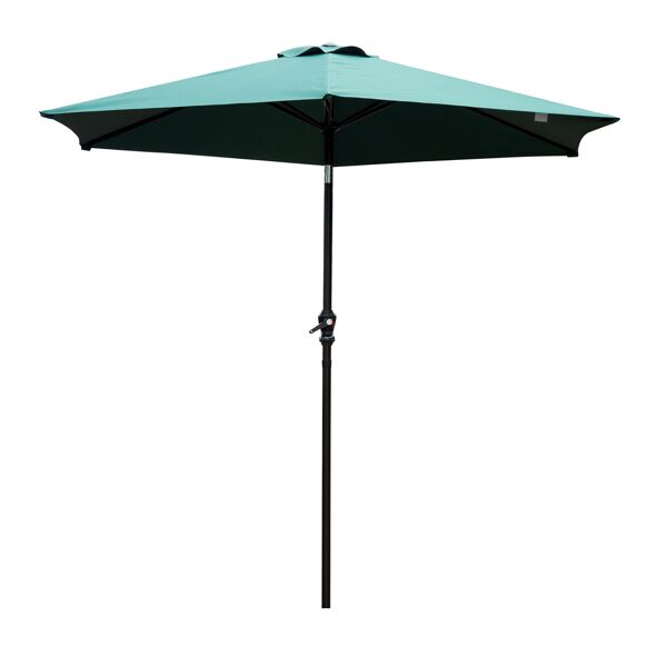 vivagarden 84d03dgn ombrellone da giardino 2.7x2.7 mt in alluminio telo in poliestere colore verde scuro - 84d03dgn