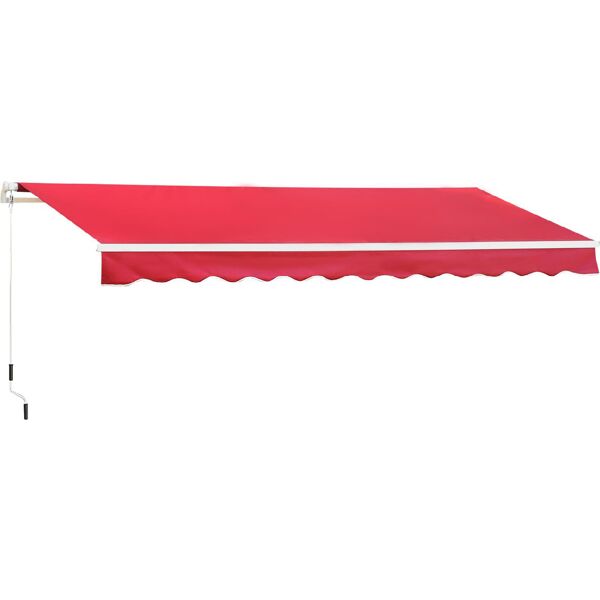 vivagarden d451512r tenda da sole da esterno a bracci avvolgibile 400x250 cm per porta colore rosso - d451512r