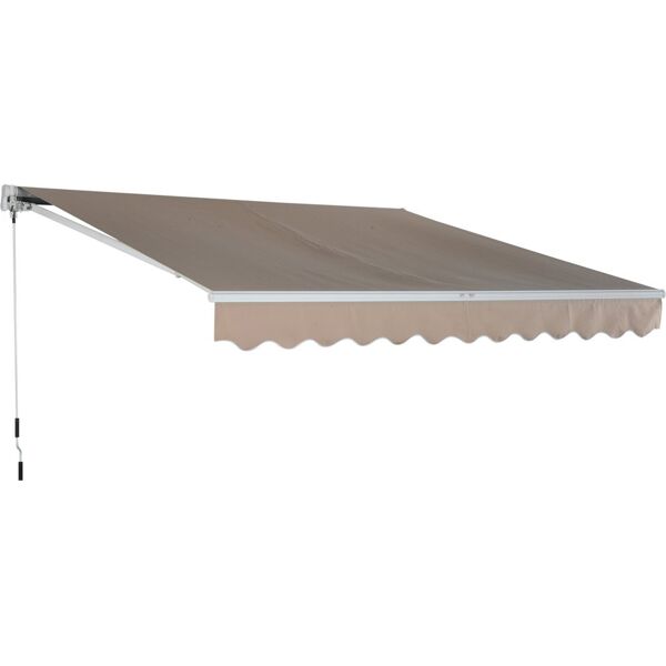 vivagarden d45151c2 tenda da sole da esterno a bracci avvolgibile 400x250 cm per porta colore beige - d45151c2